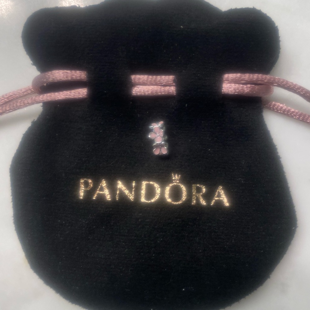 Pink floral Pandora charm